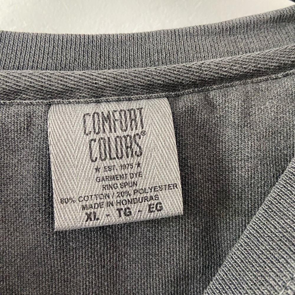 Comfort colors hoodie with patches ironed onto the sides! Size xl